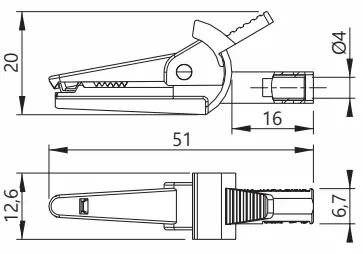 Electro-PJP 5002-IEC-d4 Alligator Clip with 4 mm Socket | Warwick